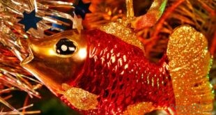 Addobbo per l'albero di natale a forma di pesce